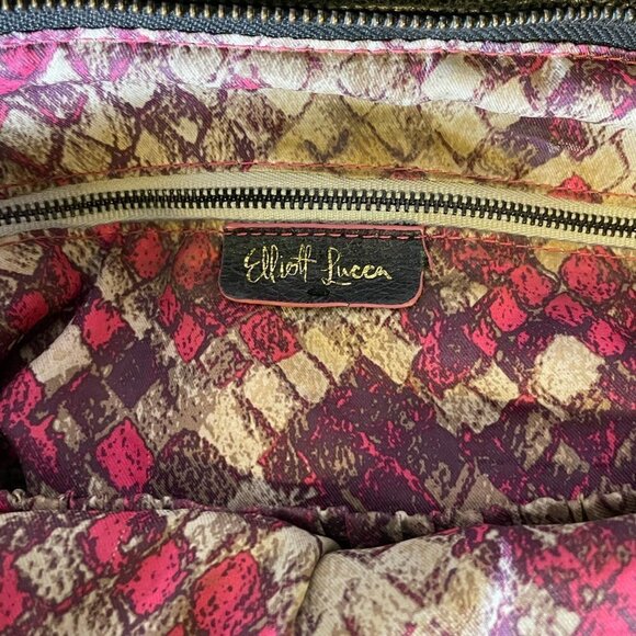 Elliott Lucca Black Leather Classic Look Zip Closure Shoulder Bag - Picture 3 of 9